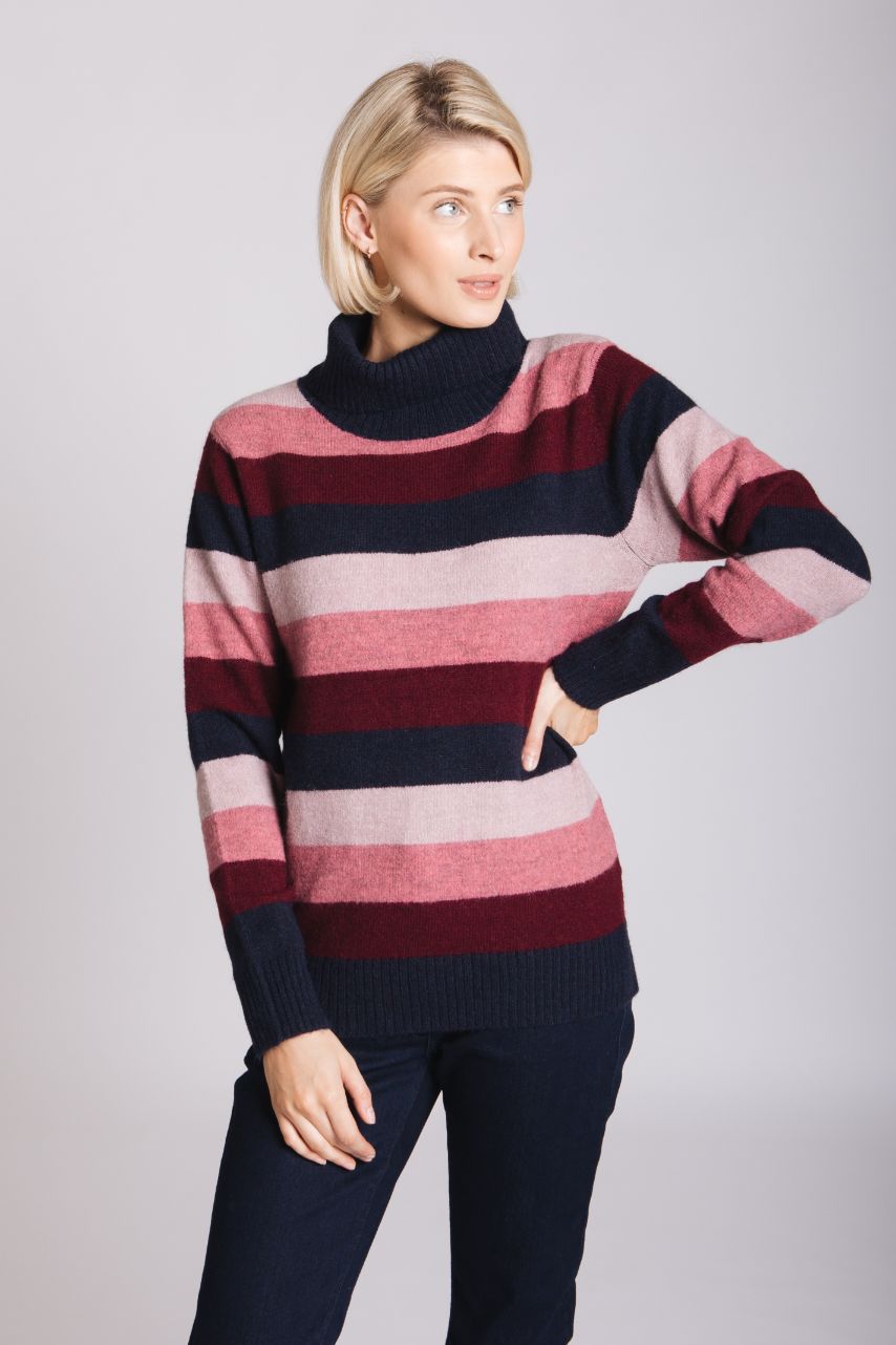 STRIPE COWL
